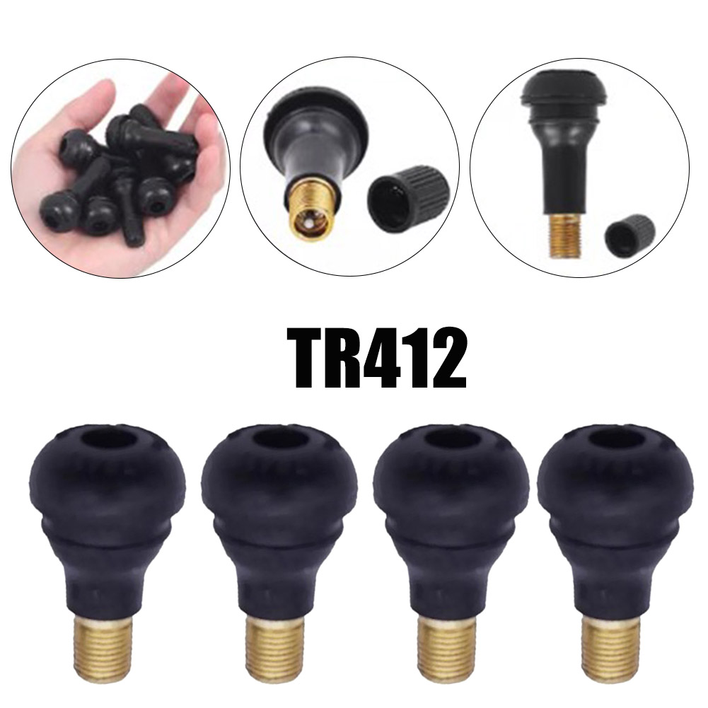 Tubeless Valve Core - 4 adet evrensel TR412 Snap-in kauçuk