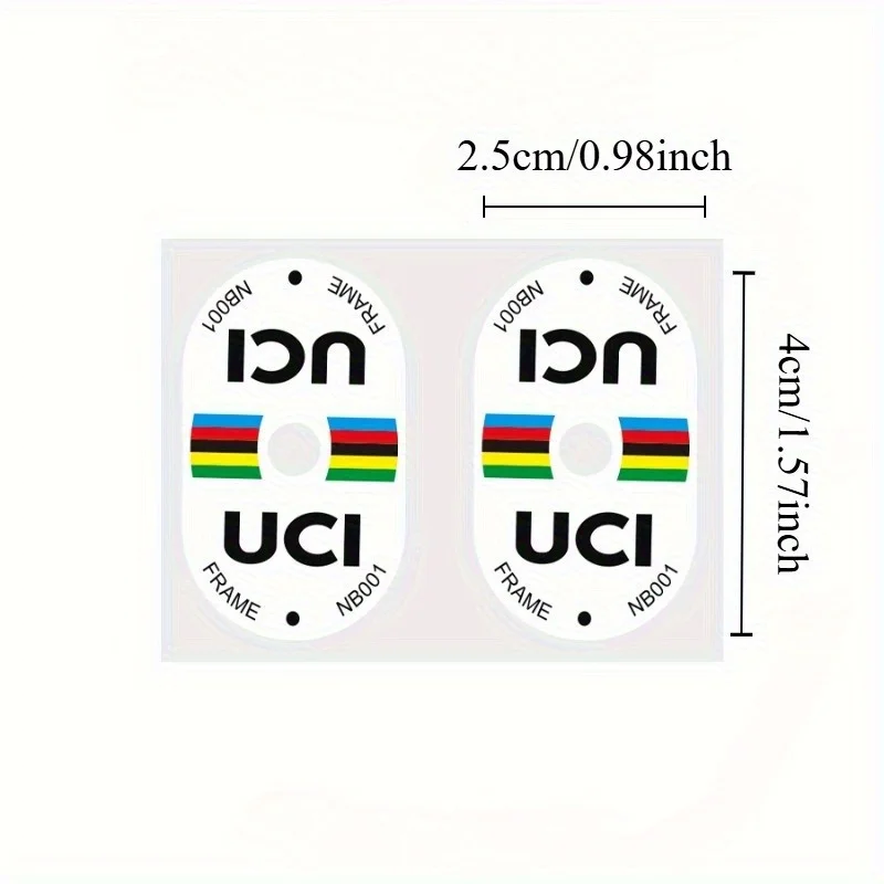 Mountain Biking Uci - 2 adet UCI sertifikalı valf çıkartmaları