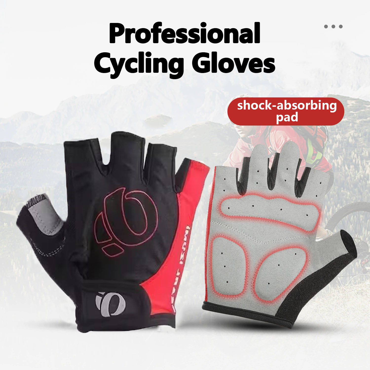 Mountain Biking Gloves - Açık Hava Bisikleti Şok Emici Yarım