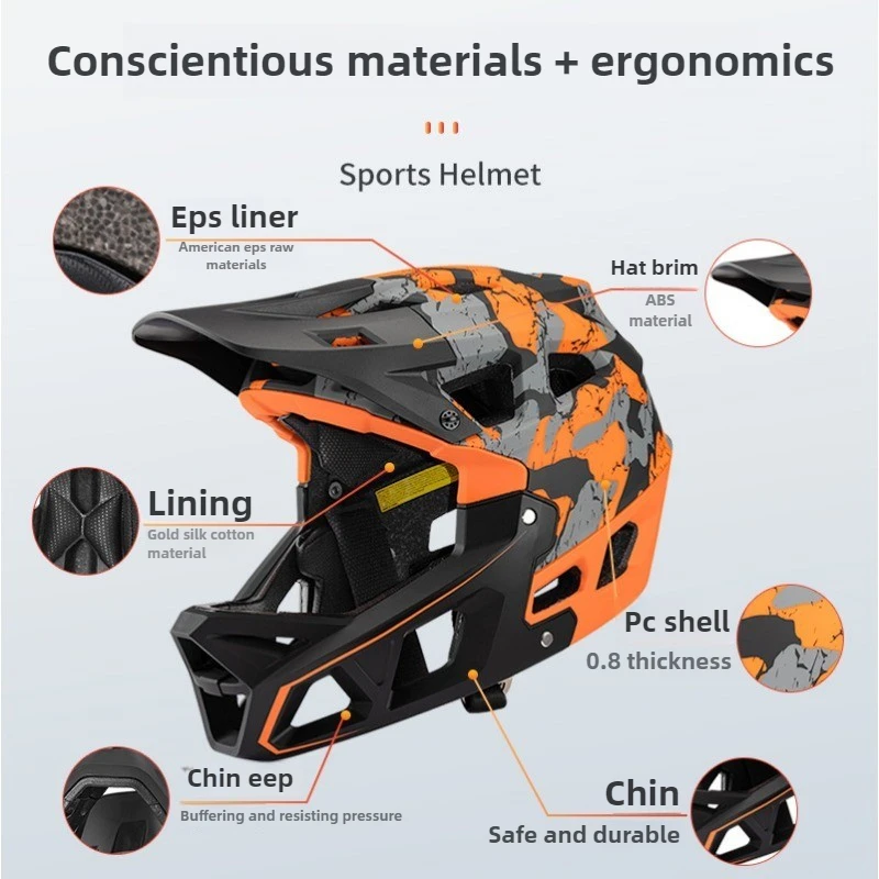 Yeni Yetişkin Tam Yüz Dağ Bisi - Mountain Biking Helmet Full Face incelemesi ve fiyatı