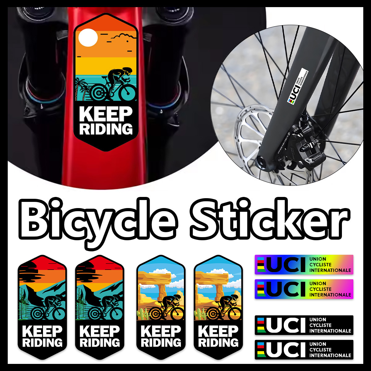 UCI Keep Riding Etiket Seti 1  - Mountain Biking Uci incelemesi ve fiyatı